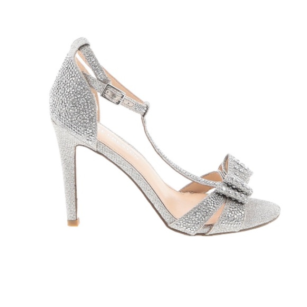 Kate Preston Silver Rhinestone Lula Bow Sandal